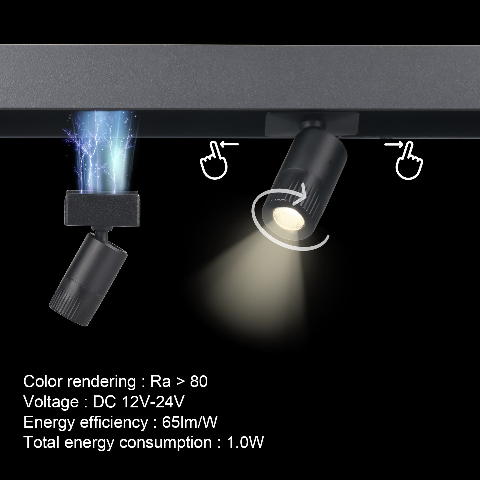 SUR-LTR1812 Mini magnetic DC Power Track Light