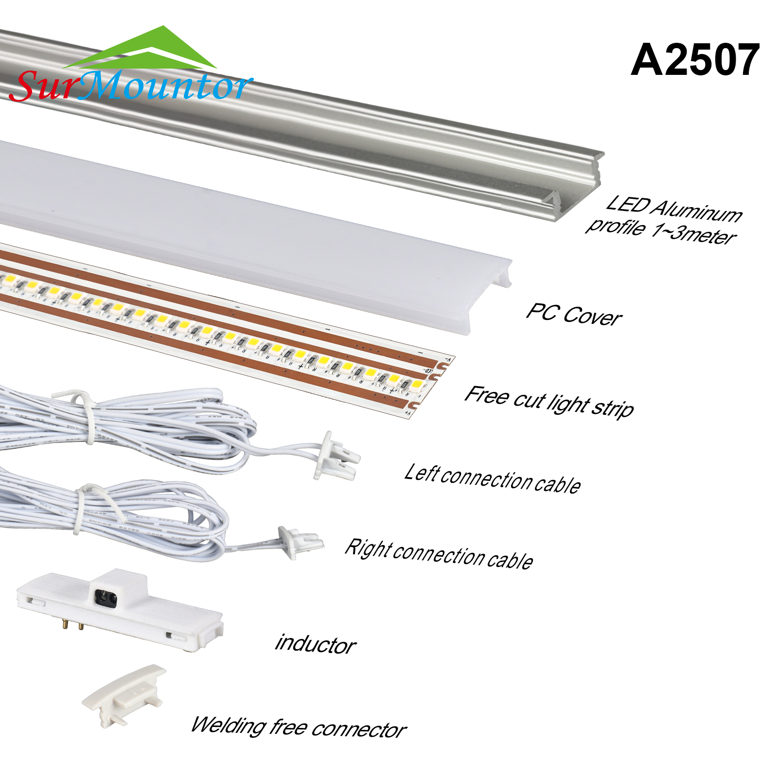 IR016 Surface/ Recessed mounting Free Cutting Linear light with Free Move Door Sensor IR Switch Series