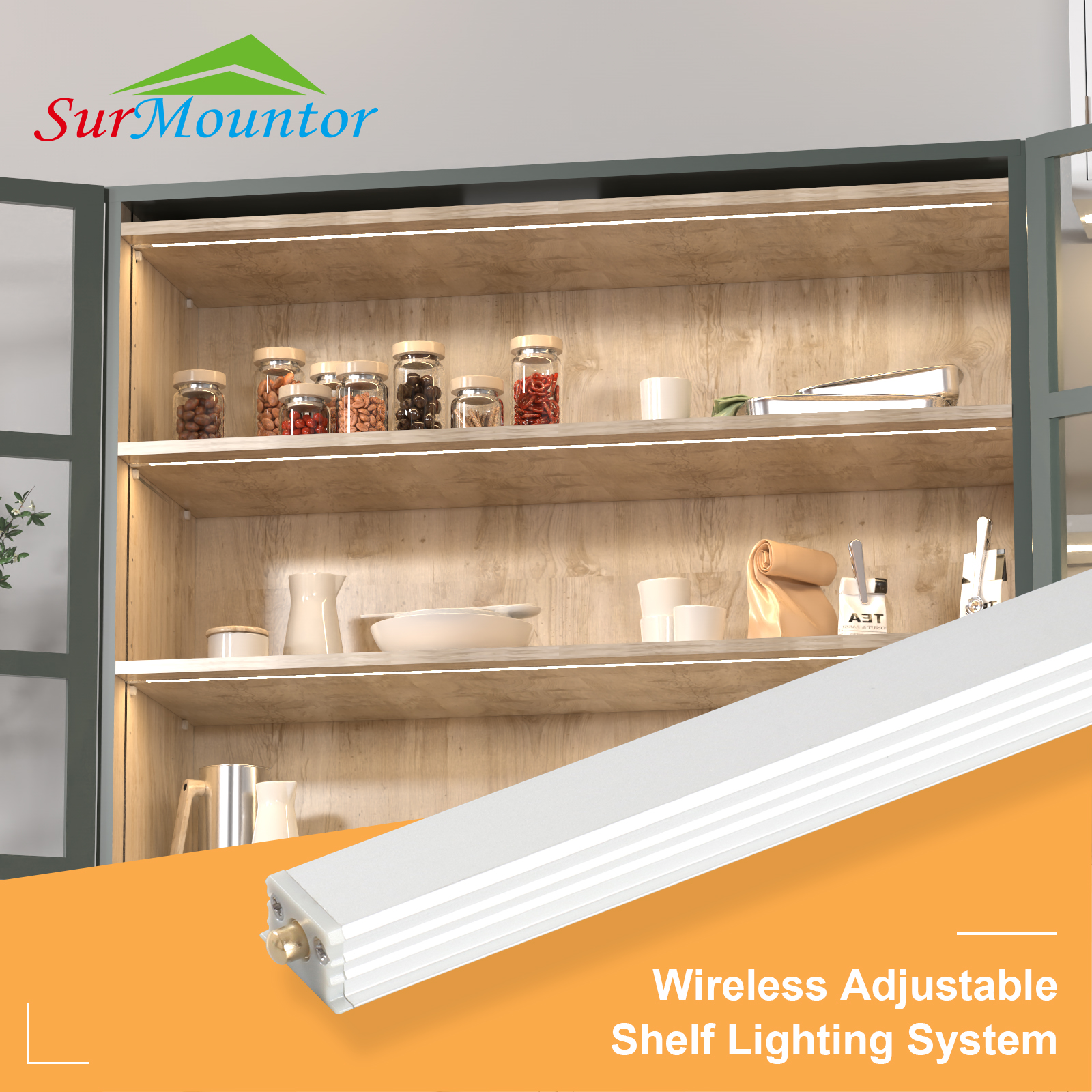 F1710 Wireless Adjustable Shelf/ Cabinet Lighting System